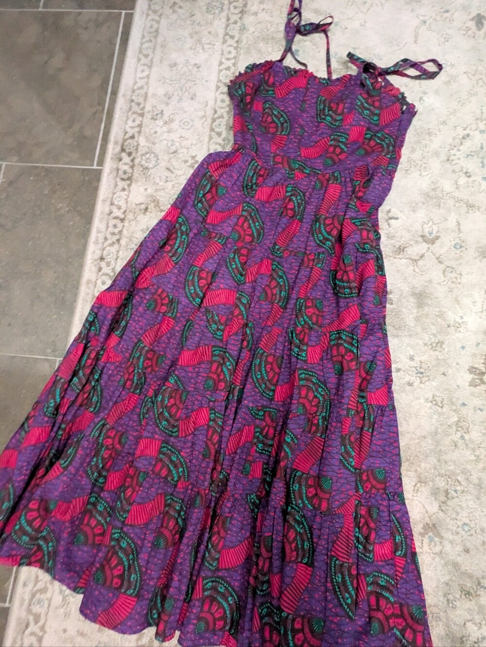Ulla johnson Women’s Purple & Pink Patterned Ellyn Sundress